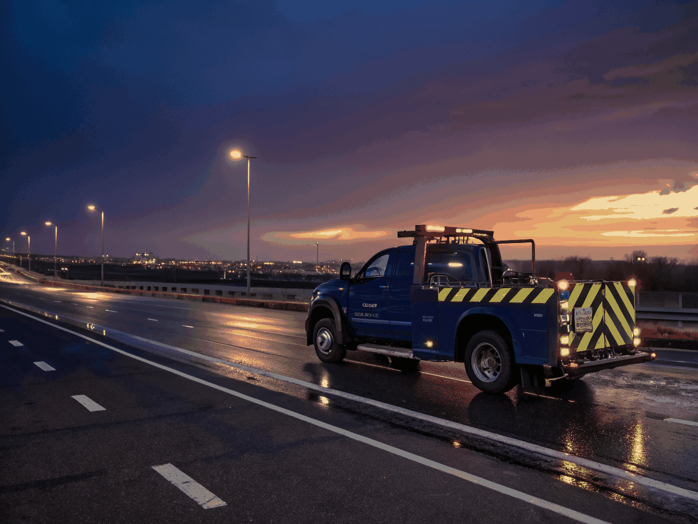 Route 64 Towing truck providing service in Hampton Virginia