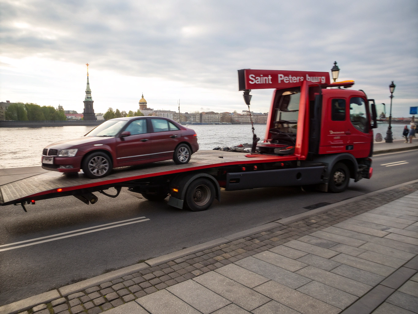Flatbed tow truck operating in Newport News VA