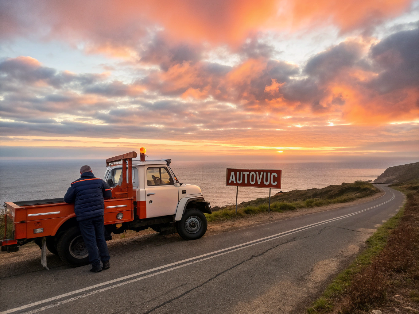 Route 64 Norfolk Towing truck standing by